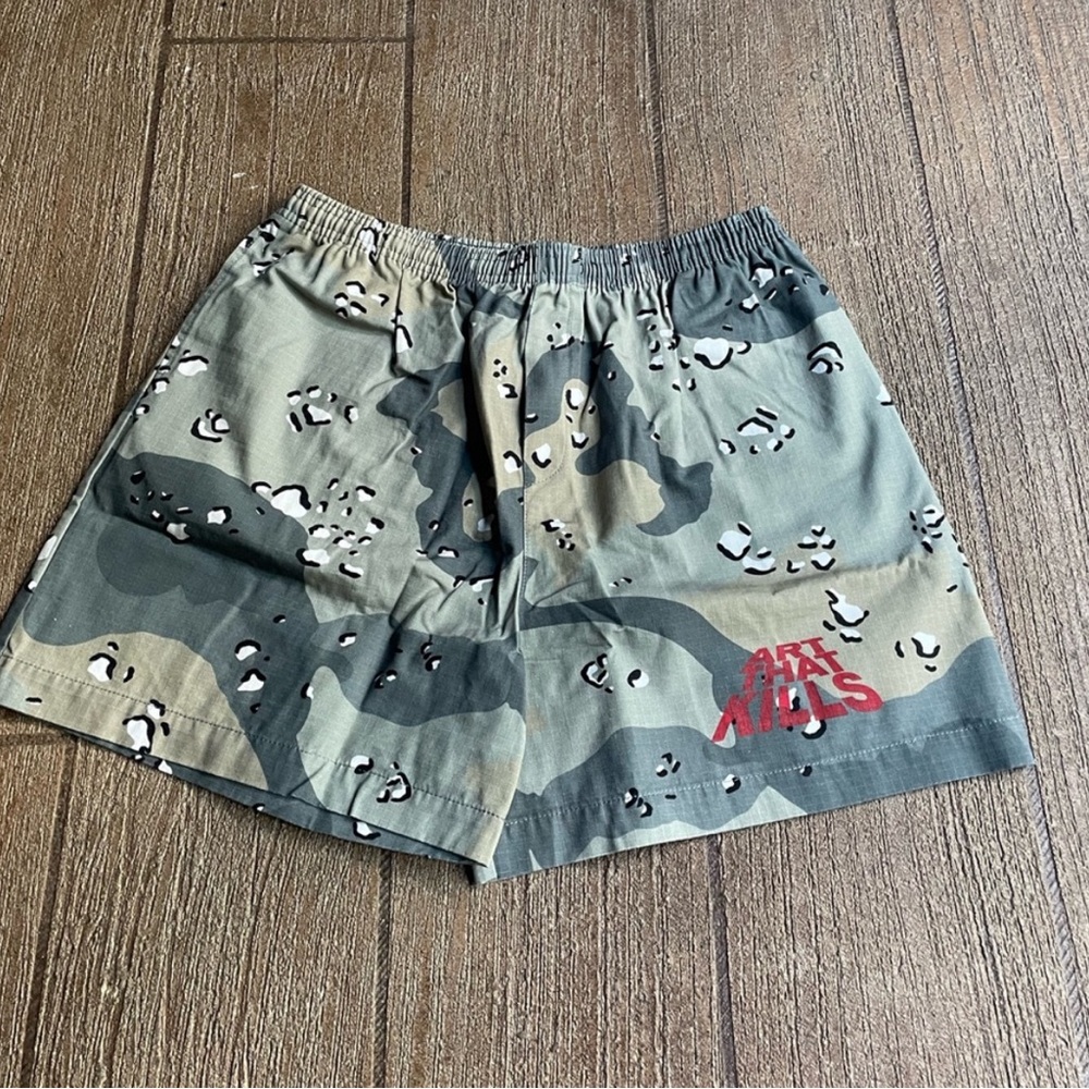 Gallery Dept Camouflage Men Shorts - Green and Gray
